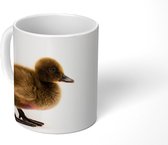 Mok - Koffiemok - Portret van een baby eend - Mokken - 350 ML - Beker - Koffiemokken - Theemok