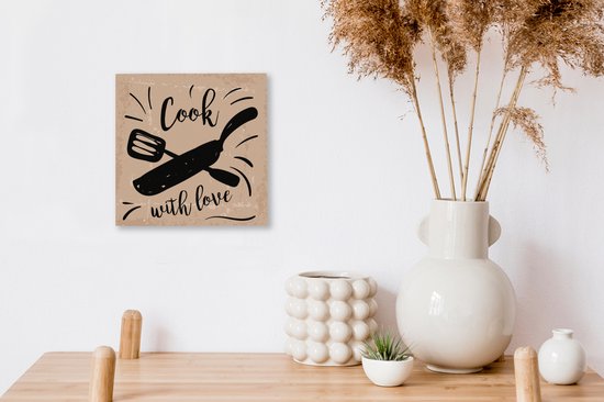 Une illustration d'une poêle à frire toile 20x20 cm - petit - Tirage photo sur toile (Décoration murale salon / chambre)