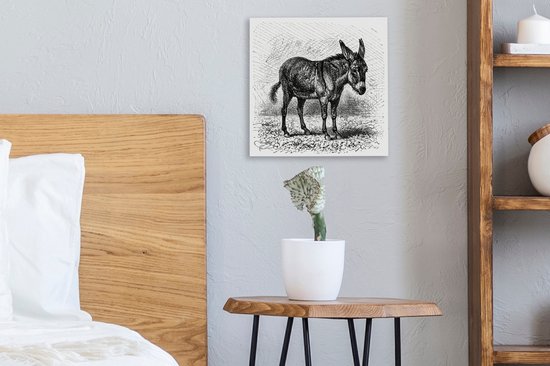 Une illustration d'un chevalet 20x20 cm - petit - Tirage photo sur toile (Décoration murale salon / chambre)