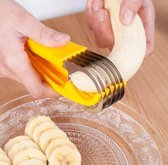 Ariko Bananen snijder - fruit snijder - bananensnijder - worst - komkommer - wortel - keukengereedschap - geel