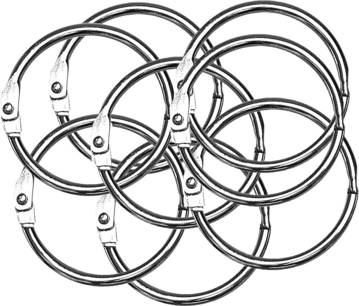 Inovra Plus - Grote Metalen Sleutelringen Met Snelsluiting Voor Het Ophangen Van Sleutels En Handdoeken 150 Mm Diameter 4 Stuks Inovra Plus - Grote Metalen Sleutelringen Met Snelsluiting Voor Het Ophangen Van Sleutels En Handdoeken 150 Mm Diameter 4 Stuks