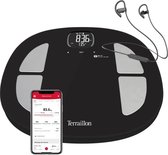TERRAILLON 14853 - Run and Fit aangesloten impedantiemeter + In-ear koptelefoon - Wifi, Bluetooth - 32,4x34,2cm - Zwart