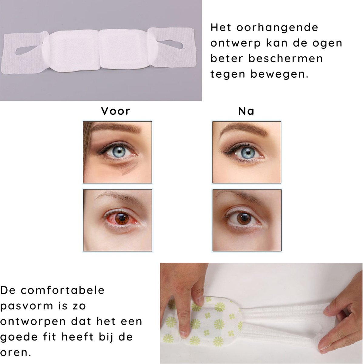 Stoom Oogmasker - Slaap Masker - Oogmasker - Comfortabel Oogmasker - Slaaphulpmiddel - Verwarmend Oogmasker - Gezichtsmasker - Steam Eye Mask | Kamille, 5 Stuks — cadeau in Verzorging - foto 4