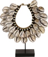 Schelpenketting op standaard - ornament SISI | beige, brown