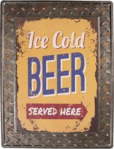 Tekstbord 30*40 cm Meerkleurig Metaal Rechthoek Ice Cold Beer Wandbord Quote Bord Spreuk