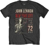 John Lennon Heren Tshirt -XL- NYC '72 Eco Zwart