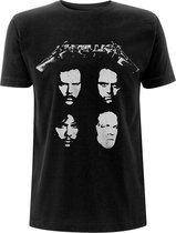 Metallica - 4 Faces Heren T-shirt - S - Zwart