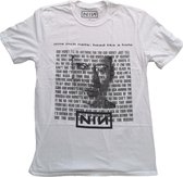 Nine Inch Nails Heren Tshirt -L- Head Like A Hole Wit