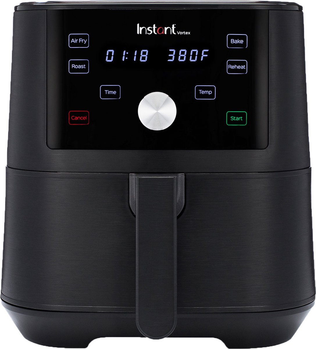 Instant Pot Vortex Airfyer (zwart) - 4 liter - Supersnel : tot 20% sneller dan andere heteluchtfriteuses! - bakken grillen verwarmen