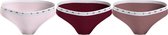 Tommy Hilfiger 3-pack dames slips roze/beige/rood
