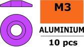 Revtec - Aluminium sluitring - voor M3 Laagbolkopschroeven - BD=15mm - Paars - 10 st