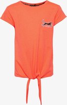 TwoDay geknoopt meisjes T-shirt - Roze - Maat 146/152