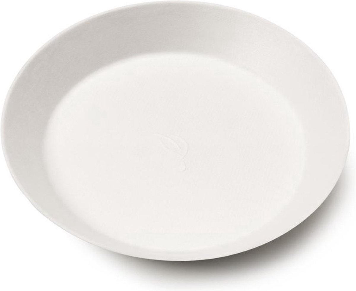 Natural Tableware Round Medium wegwerp bord - Bagasse - ø17 cm - 50 Stuks - Composteerbaar