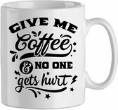 Mok 'Give me coffee and no one gets hurt' | Coffee| Koffie| Kadootje voor hem| Kadootje voor haar