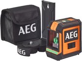 AEG Lasermeting CLG220-B, bereik 20 m, groene laser, 2 lijnen, met 1 adapter, 2 AA batterijen, 1 opbergzakje, klittenband