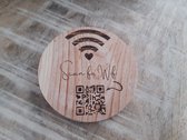 WiFi - Eenvoudig inloggen WiFi, met QR-code WiFi, op hout gedrukt gepersonaliseerd met uw code - QR-code Internet Scan - Gepersonaliseerde Wifi Sign | QR-code scanner | | wifi-wachtwoord voor