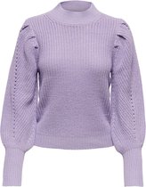 Jacqueline de Yong Trui Jdynaja L/s O-neck Puff Pullover Knt 15253034 Lavender Dames Maat - S