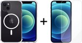iPhone 13 hoesje magnetisch shockproof transparant case - hoesje iPhone 13 - 1x iPhone 13 Screenprotector