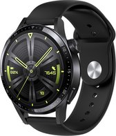 Strap-it Sport bandje geschikt voor Huawei Watch GT / GT 2 / GT 3 / GT 3 Pro 46mm / GT 2 Pro / GT Runner / Watch 3 & 3 Pro - zwart