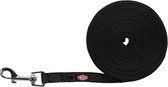 Trixie hondenriem sleeplijn met rubber bekleed zwart (5 MTRX1,5 CM)