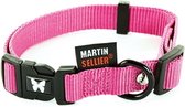 Martin Sellier Halsband Nylon Roze Verstelbaar