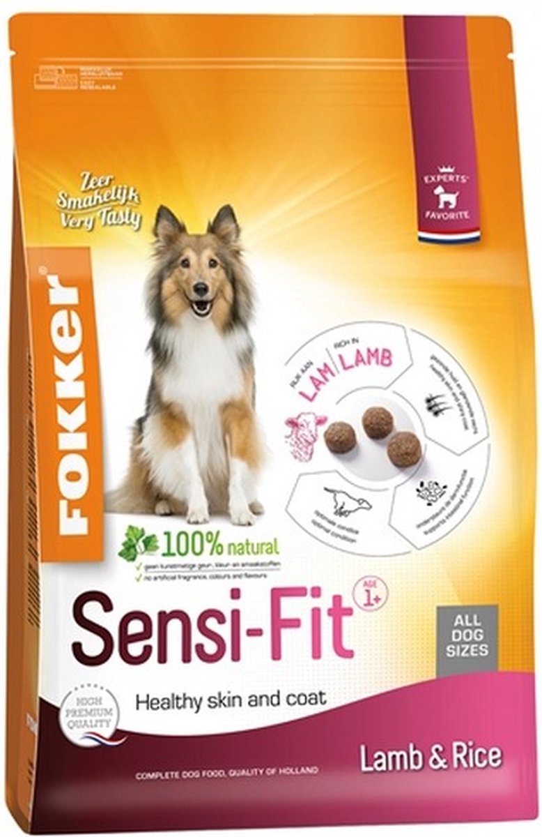 Fokker Dog Sensi-Fit Lam - Hondenvoer - 2.5 kg