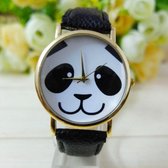 Zwart horloge met panda
