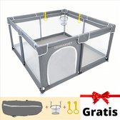 Dendardev® - Speelbox Deni - Playpen - Babybox - GrondBox - Grijs 125cm x 125cm x 68cm