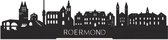 Standing Skyline Roermond Zwart hout - 40 cm - Woondecoratie design - Decoratie om neer te zetten - WoodWideCities
