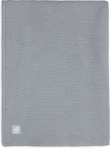 Jollein Deken Wieg 75x100cm Basic Knit - Storm Grey/Fleece