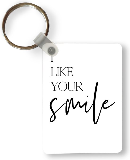 Sleutelhanger - I like your smile - Spreuken - Quotes - Koppel - Uitdeelcadeautjes - Plastic