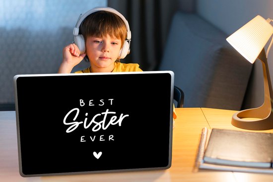 Sticker ordinateur portable - 15,6 pouces - Sister - Design - Sisters - Best sister