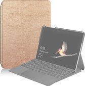 Microsoft Surface Go 2 Hoes - Mobigear - Folio 4 Serie - Kunstlederen Bookcase - Roségoud - Hoes Geschikt Voor Microsoft Surface Go 2