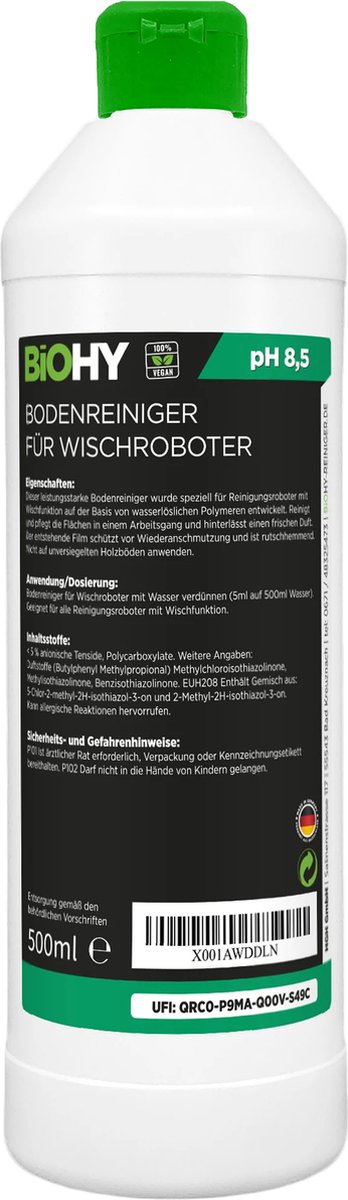 Geconcentreerde Vloerreiniger voor Dweilrobots met Doseerknop (0,5L) – foto 3