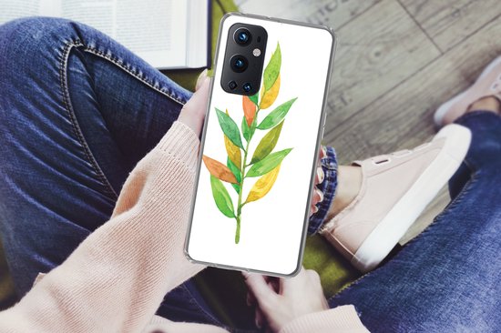 OnePlus 9 Pro - Aquarelle - Feuilles - Plantes - Coque de téléphone en Siliconen