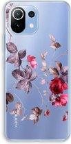 Case Company® - Mi 11 Lite hoesje - Mooie bloemen - Soft Case / Cover - Bescherming aan alle Kanten - Zijkanten Transparant - Bescherming Over de Schermrand - Back Cover