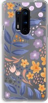 CaseCompany® - OnePlus 8 Pro hoesje - Flowers with blue leaves - Soft Case / Cover - Bescherming aan alle Kanten - Zijkanten Transparant - Bescherming Over de Schermrand - Back Cover