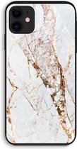 CaseCompany® - iPhone 11 hoesje - Goud marmer - 100% Biologisch Afbreekbaar - Duurzaam - Biodegradable Soft Case - Milieuvriendelijke Print op Achterkant - Zwarte Zijkanten - Bescherming Over