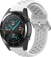 Huawei Watch GT siliconen bandje met gaatjes - wit - 46mm