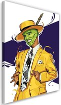 Schilderij , The Mask , 2 maten , geel groen zwart ,  wanddecoratie ,  Filmposter