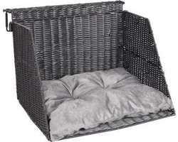 Flamingo - Kattenradiatormand Lusso open - Zwart - 46 x 50 x 34 cm