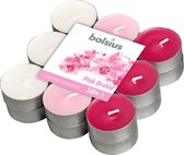 Bougies Bougies parfumées Bolsius Photophore Pink Orchidée Rose / Blanc 18 Pièces