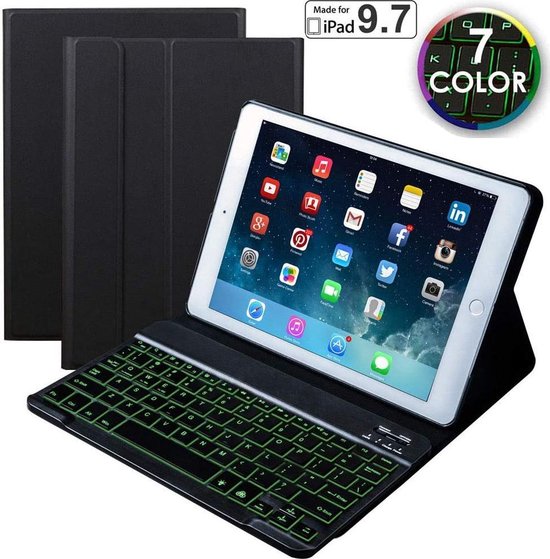 markeerstift Maak plaats Laat je zien Hoes Toetsenbord - Leer - Keyboard Case Geschikt voor: Apple iPad 9.7 inch  (5e en 6e... | bol.com