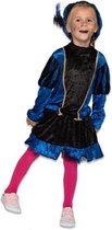 Pieten pak - jurkje met petticoat blauw (mt 152) - Welkom Sinterklaas - Pietenpak kinderen - intocht sinterklaas