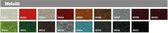 Akoestisch bureauscherm Lucia breed 180CM hoog 53CM kleur lucia Rood P005 kleur beugel Aluminium (RAL9006)