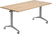 ABC Kantoormeubelen KantinetafelKlaptafel 180CM 80CM Aluminium (RAL9006) Wit