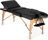 Klarfit MT 500 massagetafel 210cm - massagebank - 10 cm dikke matras - rugleuning op 10 standen verstelbaar - belastbaar tot 200 kg - Incl. draagtas