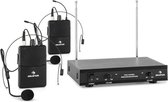 VHF-2-HS 2-kanalen draadloze microfoonset 2x headset 50m