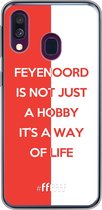 6F hoesje - geschikt voor Samsung Galaxy A40 -  Transparant TPU Case - Feyenoord - Way of life #ffffff