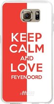 6F hoesje - geschikt voor Samsung Galaxy S6 -  Transparant TPU Case - Feyenoord - Keep calm #ffffff